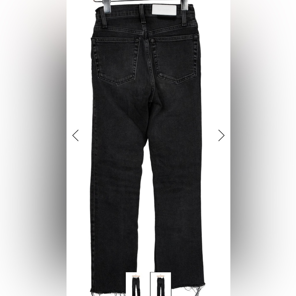 Re/Done Charcoal Denim Detail